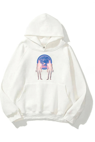 Unisex Dünya Baskılı Sweatshırt Hoodie