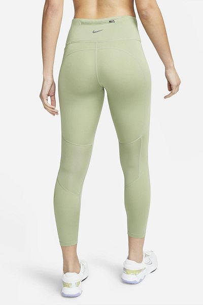 Nike Dri Fit Fast Mid Rise 7/8 Running 3 Pocket Women's Tights Green