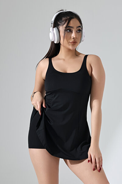 winmoda BÜYÜK BEDEN KADIN MAYO ELBİSE İÇİ TAYTLI / PLUS SIZE SWIMWEAR