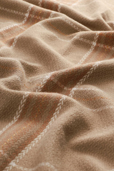 Bursa İpek Χειμερινό σάλι με μοτίβο καφέ γάλακτος