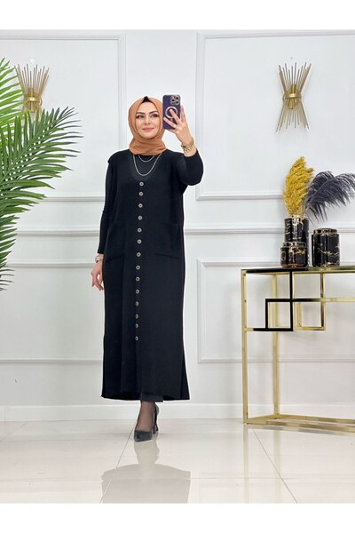 VALENS BOUTİQUE Buttoned and Pocketed Hijab Vest Ceren