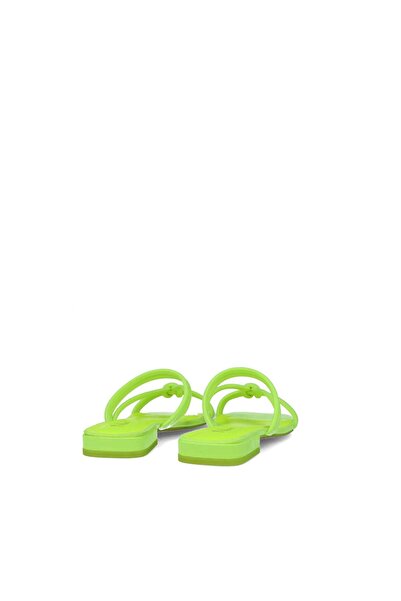 MENBUR WOMEN SHOES FLUORESCENT YELLOW FLAT SANDAL, WITHOUT PLATFORM