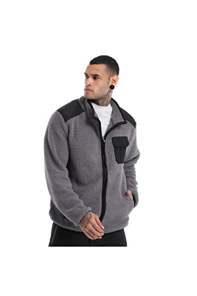Sportive Sherpa Erkek Gri Günlük Stil Polar 24KE023-GRI