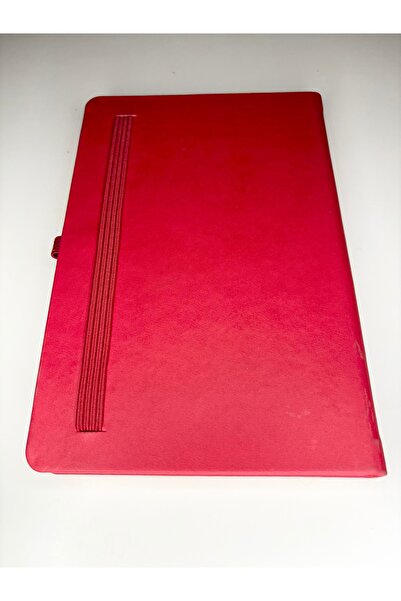Mia Pera New Year Leather Coated Notebook with Striped Red Christmas Concept