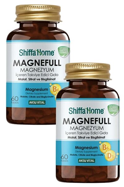 Shiffa Home Magnefull Magnezyum Malat Sitrat Bisglisinat 60 Tablet X 2 Adet