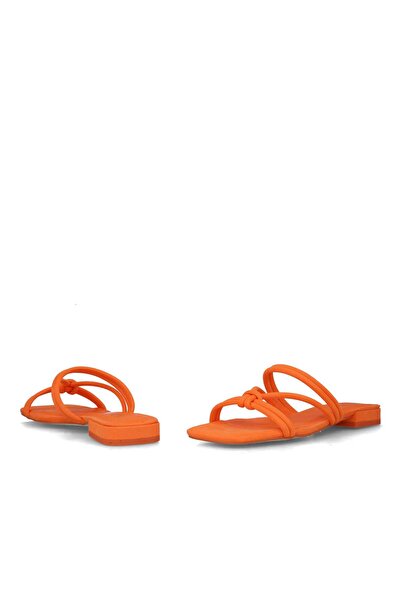 MENBUR WOMEN SHOES FLUORESCENT ORANGE FLAT SANDAL, WITHOUT PLATFORM