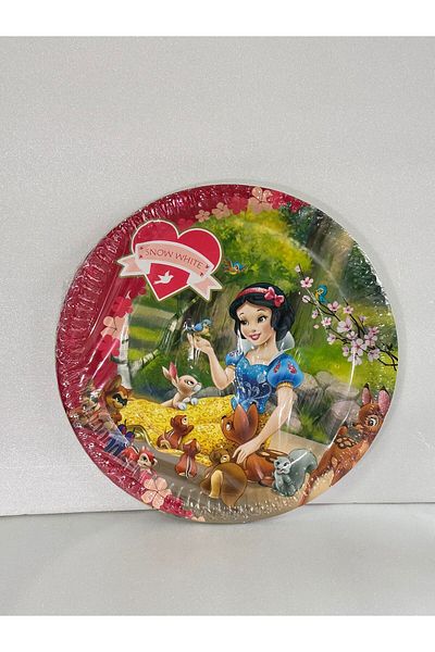 Cadde Süs Cotton Princess Set of 8 Paper Plates and Cups