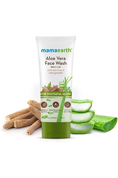 Mamaearth Aloe Vera Face Wash with Aloe Vera & Ashwagandha 100 ml