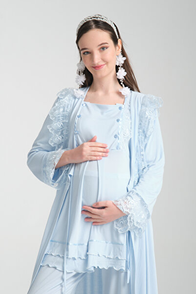 Effortt Venera Effortt Lohusa Hamile pijama  seti emzirme özellikli takım