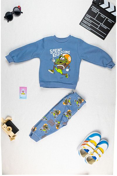 Yalçınoğlu Kids Sweatshirt and Sweatpants in Special Playground for Kids - Suitable for Any Movement