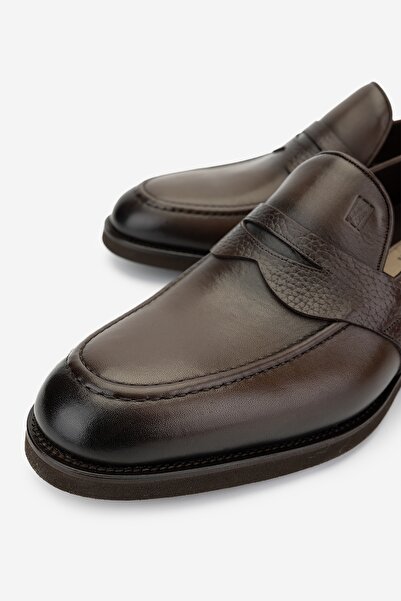 Valmenti Кафяви мъжки мокасини от естествена кожа