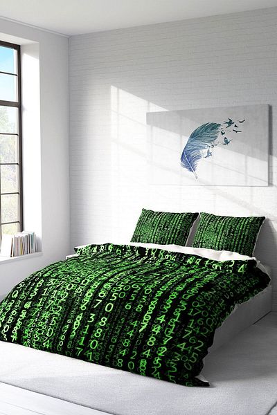 MonoHome طقم غطاء لحاف 100% قطن طبيعي مزدوج 3D رقمي المبرمج