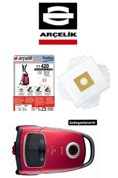 Dogant كيس غبار للمكنسة الكهربائية Arçelik S4540 T 10 قطع