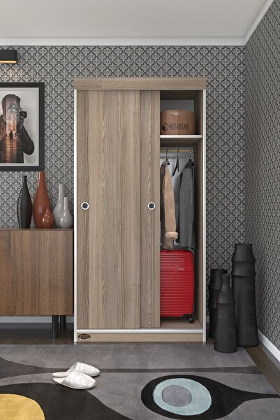 Kenzlife Gardırop Sürgülü Kapaklı Kapılı Karanfil090 Crd Gardolap Dolap