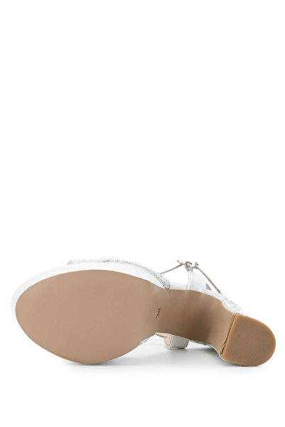 Tamer Tanca Women's Vegan White Mother of Pearl Heeled Shoes