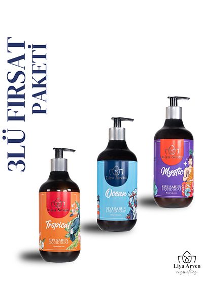 Liya Arven 3 X 500 ml Moisturizing Cream Liquid Soap