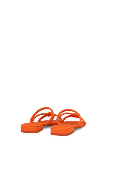 MENBUR WOMEN SHOES FLUORESCENT ORANGE FLAT SANDAL, WITHOUT PLATFORM