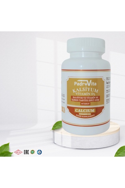 PadroVita كالسيوم سيترات الكالسيوم وفيتامين د3 60 قرص