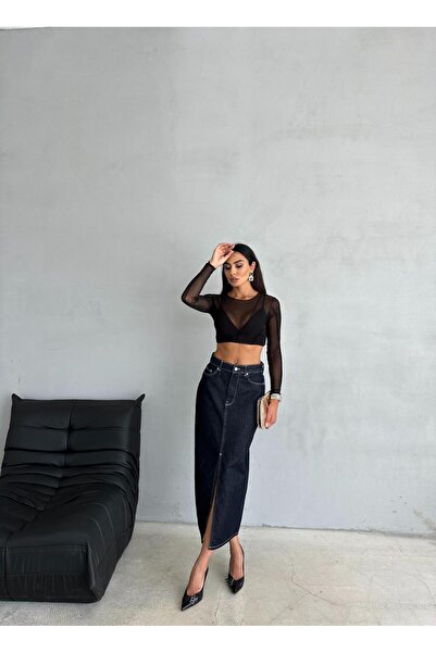 Zeo Basic MAXI BOY RINS JEAN SZOKNYA