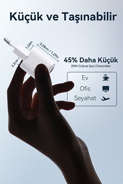 VOLTME V2004 Revo Beyaz 20w Usb-c Şarj Aleti