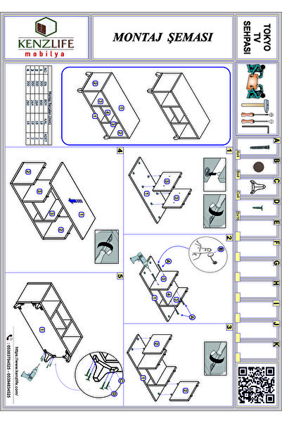 Kenzlife Televizyon Sehpası Tokyo Crd 038*080*30 Tv Ünitesi