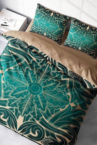 MonoHome Duvet Cover Set 100% Natural Cotton Double 3d Digital Ottoman Motifs Iv