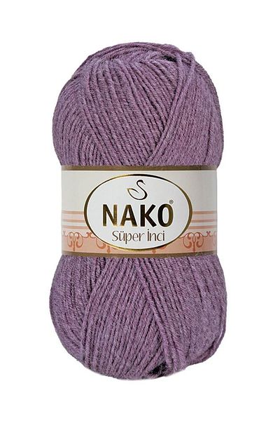 NAKO Super Pearl 10268 - 5 Hand Knitting Yarn and 23045 Melange Orchid