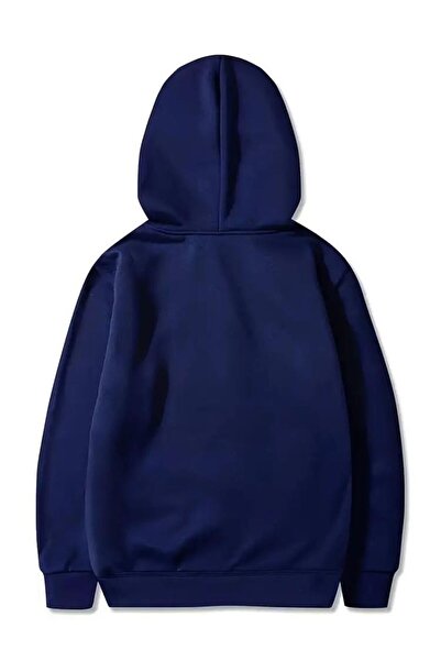 FİTGO Чорно-синя куртка-светр з капюшоном для чоловіків