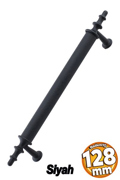 Badem10 Mâner Ovacık din metal negru 128 mm Mobilier Bucătărie Sertar Dulap Mânere dulap Mâner Mâner Negru
