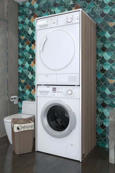 Kenzlife Çamaşır-Kurutma Makinesi Dolabı Zakhar Crd 180*70*60 Banyo Kapaksız ...