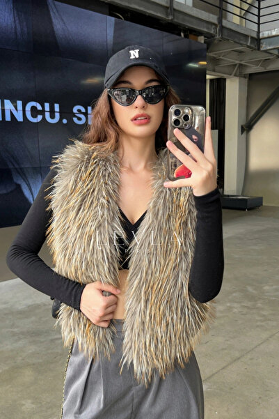 LEVLA PARIS Premium Kürk Yelek