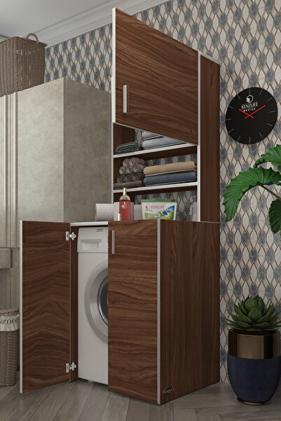 Kenzlife Çamaşır Makinesi Dolabı Kasparov Cvz 180*066*55-20 Banyo Kapaklı Ark...
