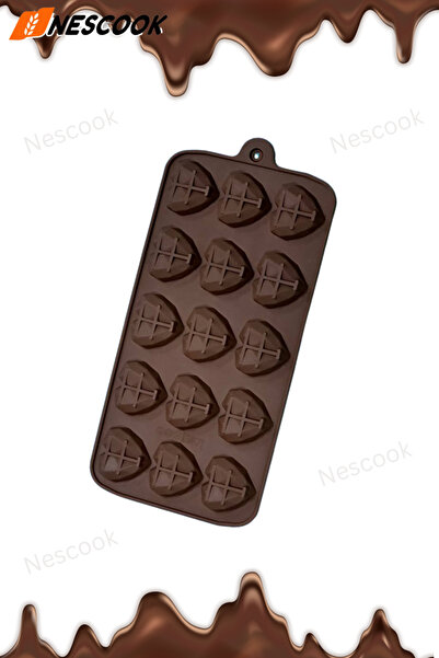 Neskuk قالب سيليكون ثلاثي الأبعاد على شكل قلب لصنع الشوكولاتة والشموع والصابون والروائح العطرية، قالب حجر، قالب سيليكون، قالب ثلج، قالب على شكل قلب