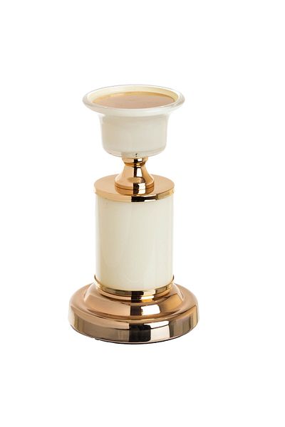 HIC Gold metal candle holder 18 cm