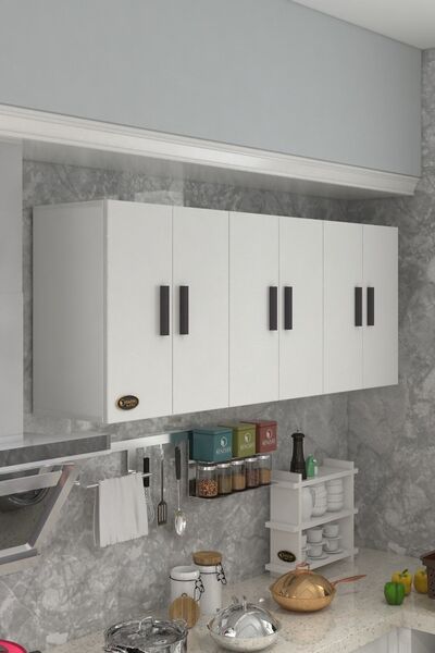 Kenzlife Hazır Mutfak Nonus Byz 060*150*32 Mutfak Banyo Dolabı Kapaklı Raflı