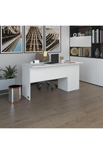Kenzlife Ofis Masası Miyamoto Byz Sol 75*170*60 Raflı Dolap Bilgisayar Çalışm...
