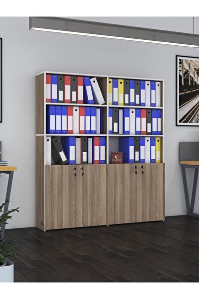 Kenzlife Klasör Dolabı Kilitli Ilgar Crd 175*160*30 Klasörlük Kitaplık Ofis A...