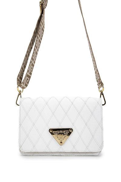 Dolce Women's Vegan White Cap Messenger Bag
