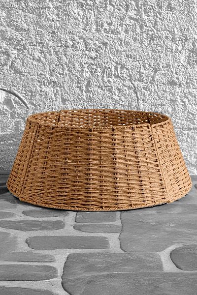 NYLife Decorative Bohemian Rustic Christmas Wicker under Tree Basket