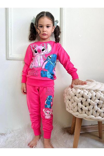 LİLLYPİCCA Stitch Patterned Sweatshirt and Sweatpants Set