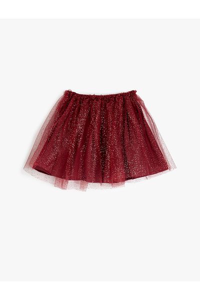 Koton Fusta tutu cu talie elastică din tul cu sclipici