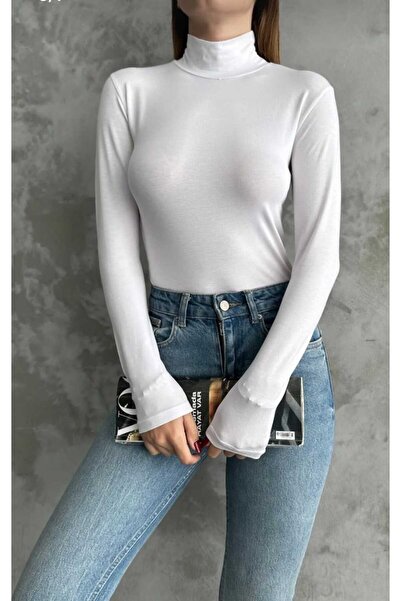 markatrend Γυναικείο μακρυμάνικο μισό ψαρά Lycra χτενισμένο βαμβακερό Badi