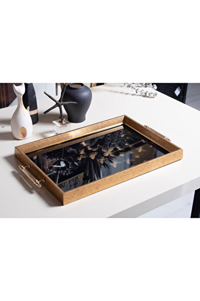 PINALE ART Lüx Dekoratif Sunum Tepsisi 31x46cm