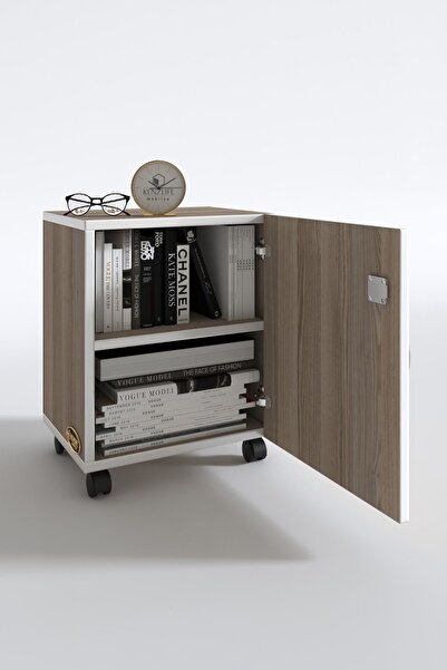 Kenzlife Mutfak Dolabı Zehra 048*030*032 Crd Kilitli Tekerlekli Banyo Evrak Ofis Kitaplık Ayakkabılık Kiler