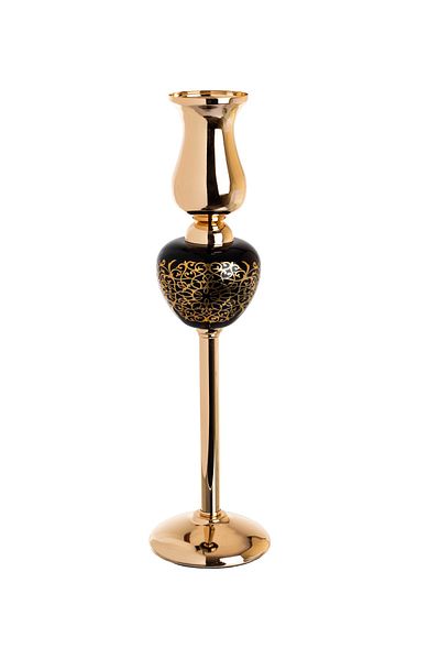 HIC black gold metal candle holder 46 cm