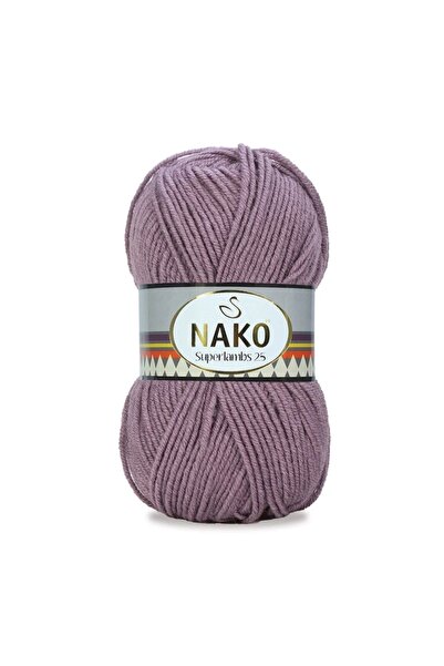 NAKO Superlambs 25 Yünlü El Örgü Ipi Renk Kodu: 10393 Açık Mürdüm