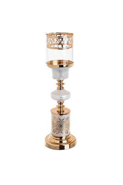 HIC Gold metal candle holder 35 cm