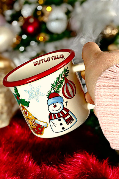 İnci Emaye Enameled Coffee Cup - Camp Camping Mug, 380 ml