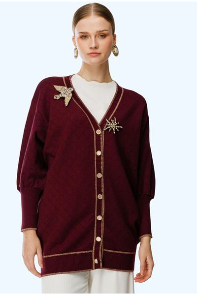 Ghisa Bird Detailed Cardigan