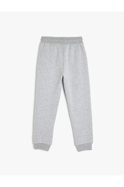 Koton Βαμβακερό ριγέ Jogger φούτερ με λεπτομέρεια τσέπης και ελαστική μέση
